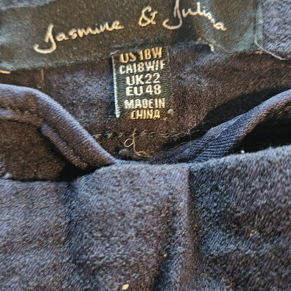 Jasmine & Juliana Blue Slacks with Front and Back Pockets. Size 18 - Picture 2 of 5